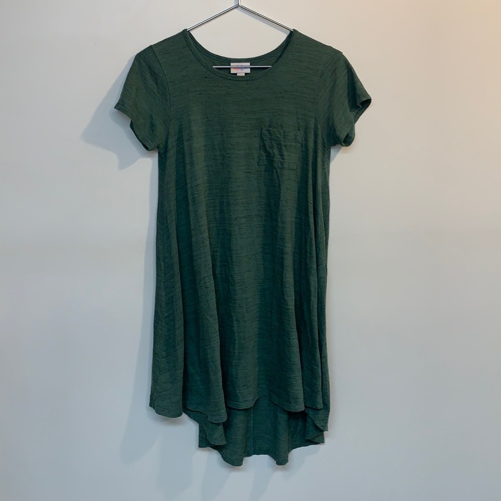 LuLaRoe dress size XXS green pocket on top